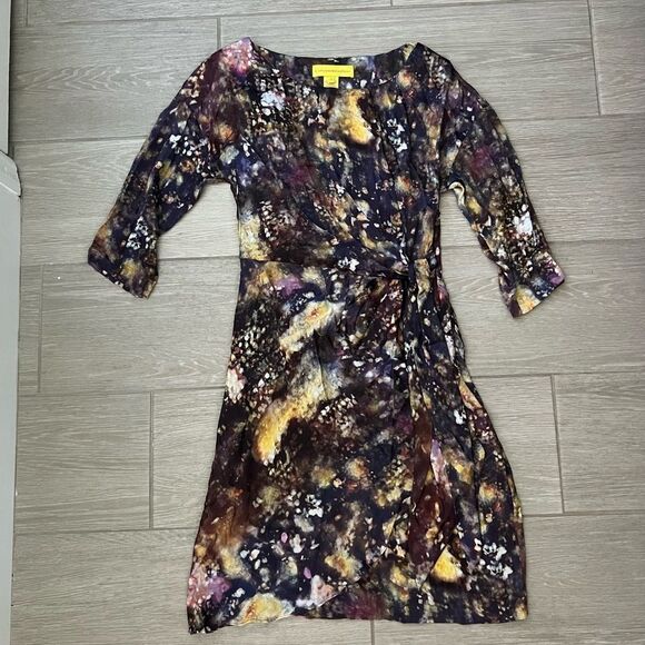 CATHERINE MALANDRINO size 4 P silk floral flowy dress in excellent condition - Picture 6 of 13